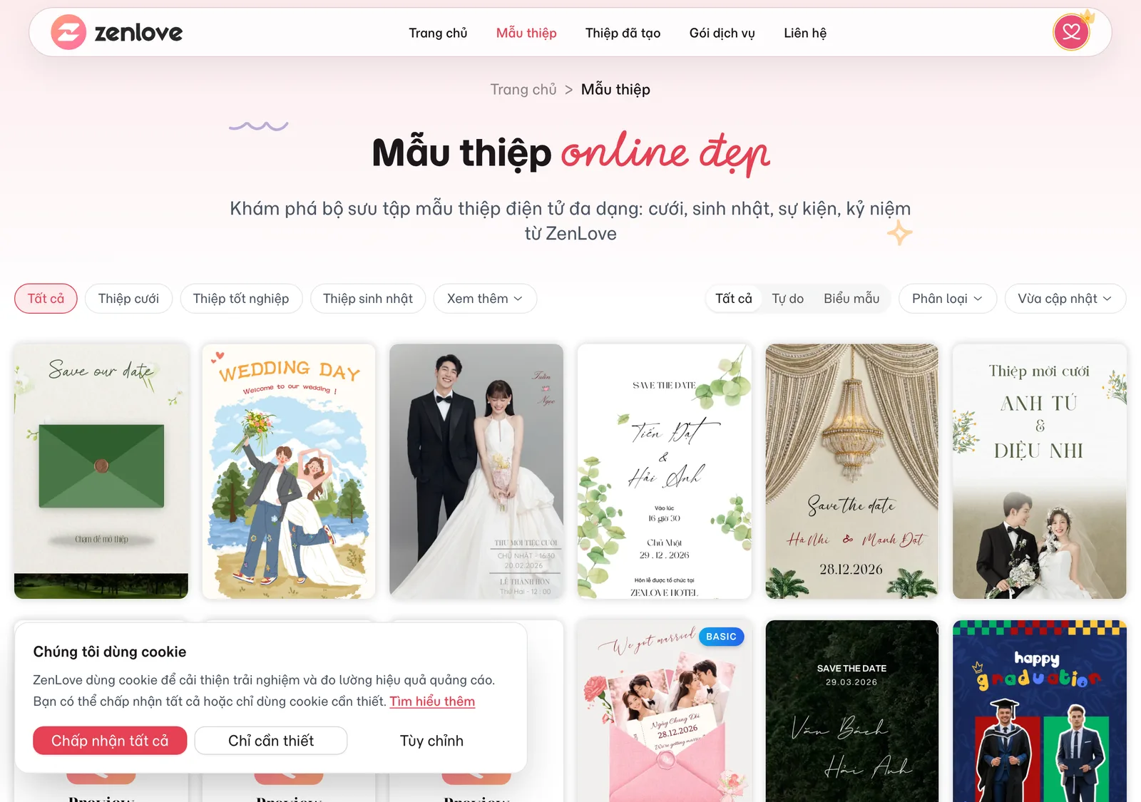 Kho mẫu với bộ lọc loại thiệp