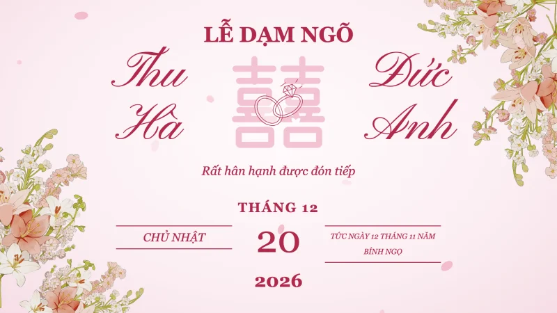 Mẫu video dạm ngõ Ly hồng của ZenMotion