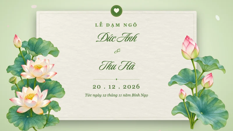 Mẫu video dạm ngõ Liên hoa của ZenMotion