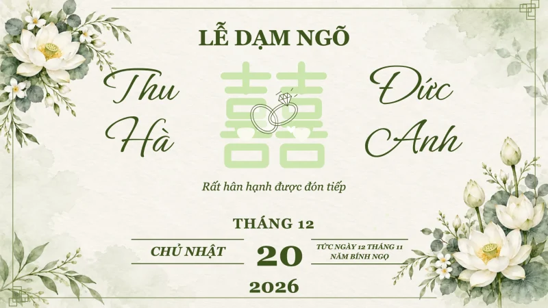 Mẫu video dạm ngõ Sen ngọc của ZenMotion