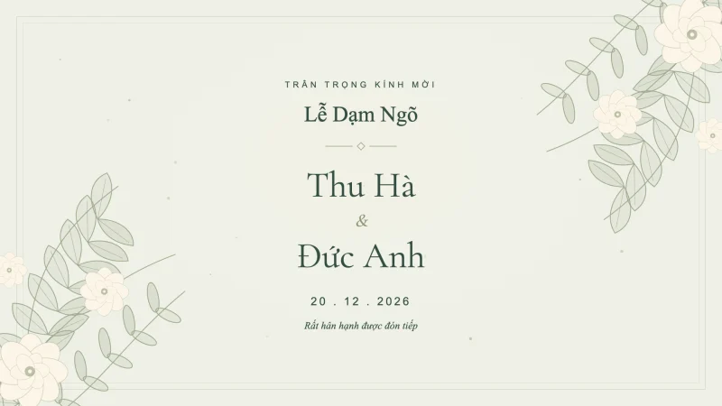 Mẫu video dạm ngõ Thanh nhã của ZenMotion