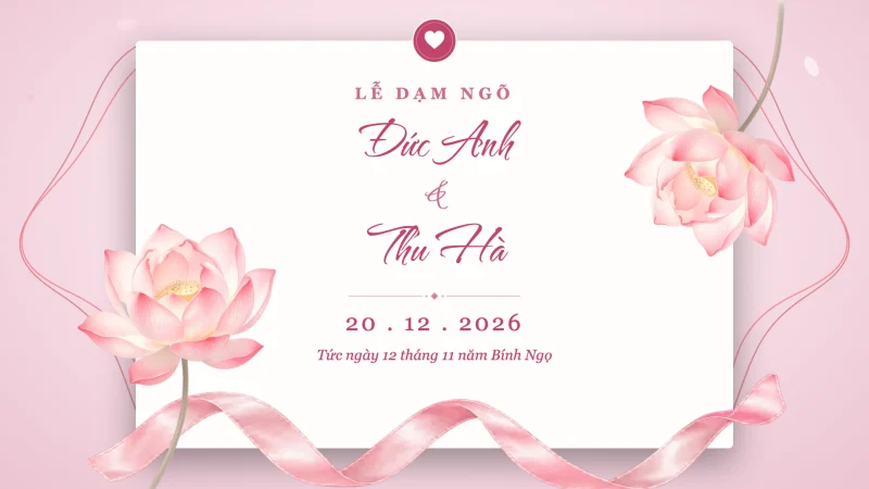 Mẫu video dạm ngõ Tơ duyên hồng của ZenMotion
