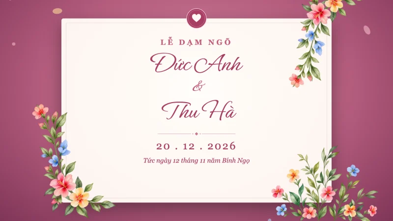 Mẫu video dạm ngõ Hoa dại của ZenMotion