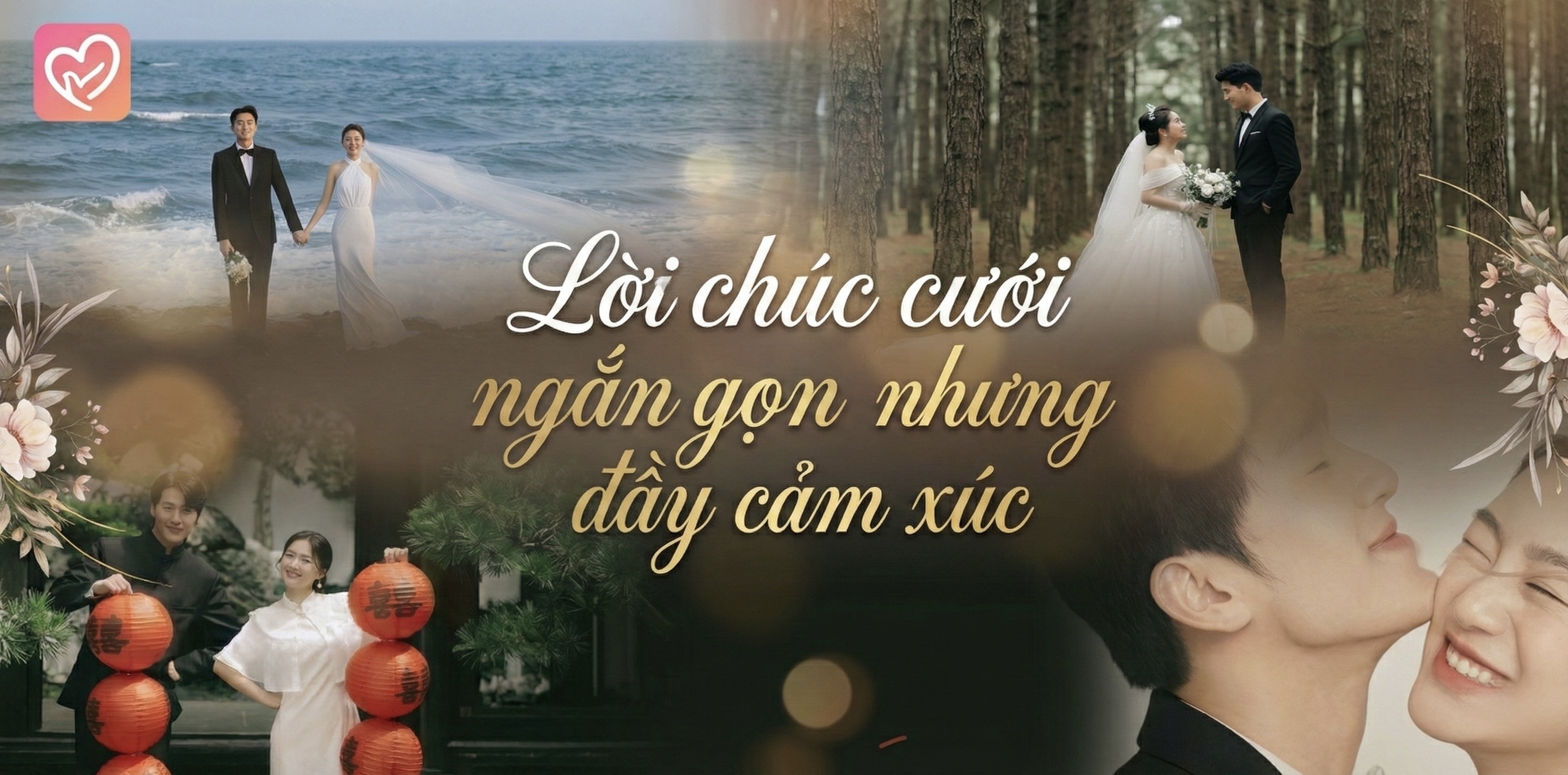 Lời chúc cưới ngắn gọn nhưng đầy cảm xúc