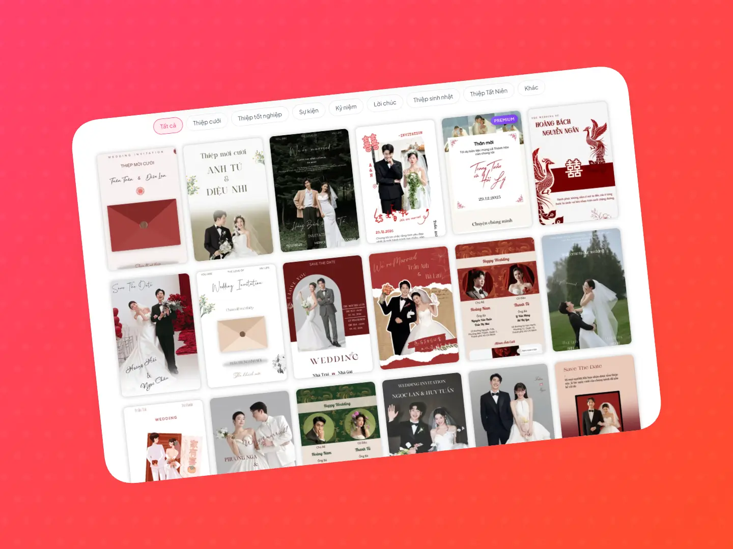 mẫu thiệp cưới online