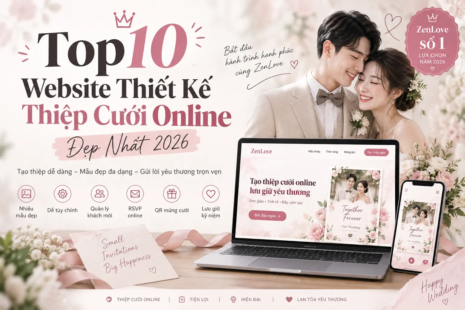 Top 10 Website Thiết Kế Thiệp Cưới Online Đẹp Nhất 2026 Top 10 Website Thiết Kế Thiệp Cưới Online Đẹp Nhất 2026