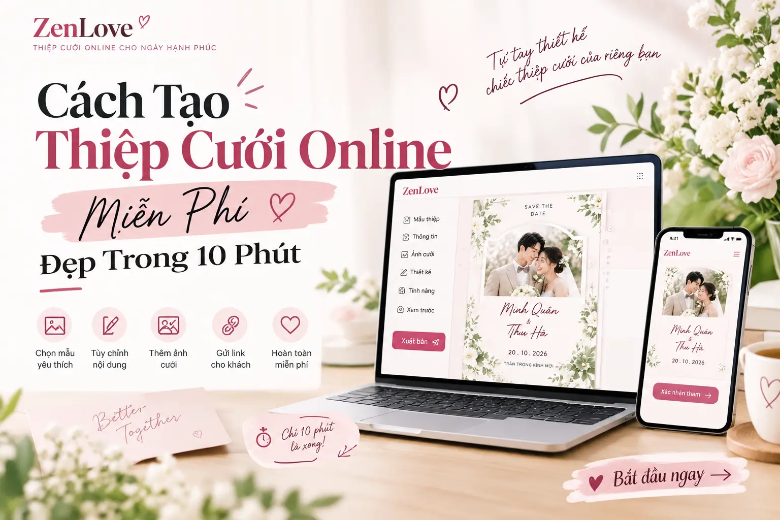 Cách Tạo Thiệp Cưới Online Miễn Phí Đẹp Trong 10 Phút