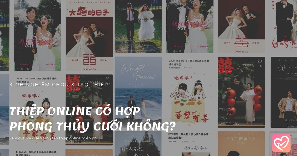 Thiệp online có hợp phong thủy cưới không?