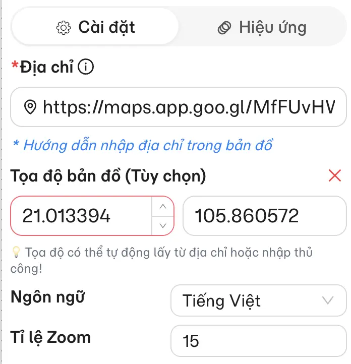 Cài đặt google map