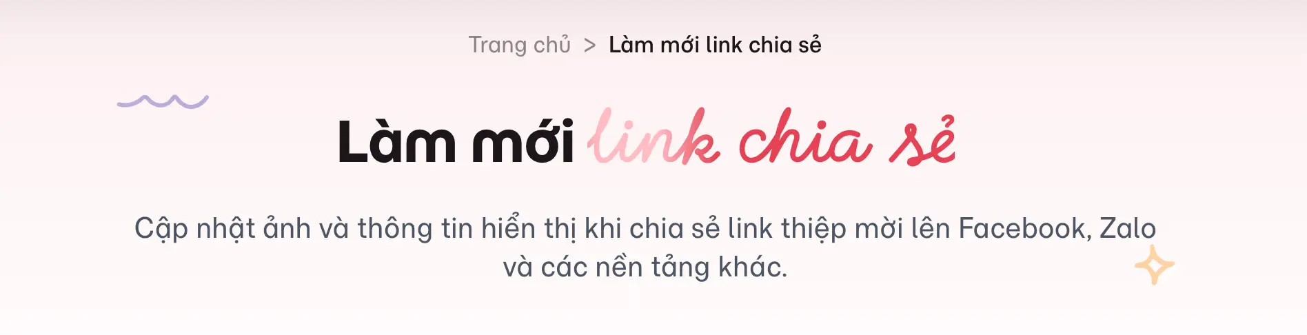 Làm mới link chia sẻ