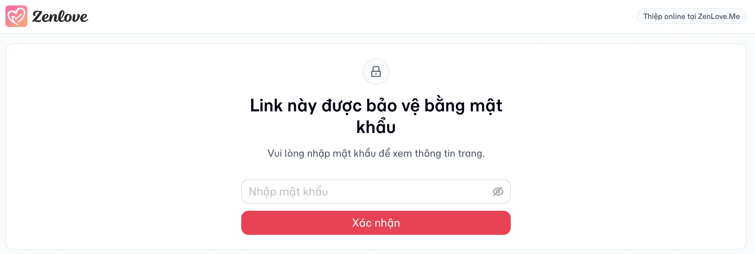 Mật khẩu bảo vệ link chia sẻ