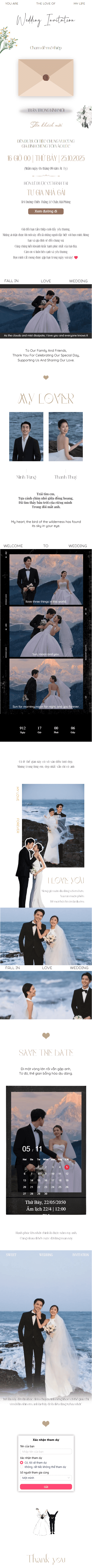 Thiệp cưới online miễn phí - Template 1 | Zenlove