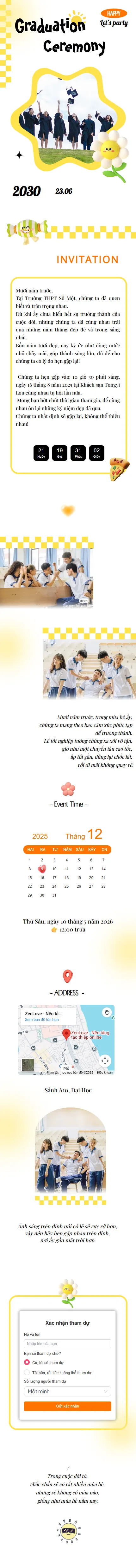 Thiệp cưới online miễn phí - Thiệp Tốt Nghiệp 02 Pre | Zenlove