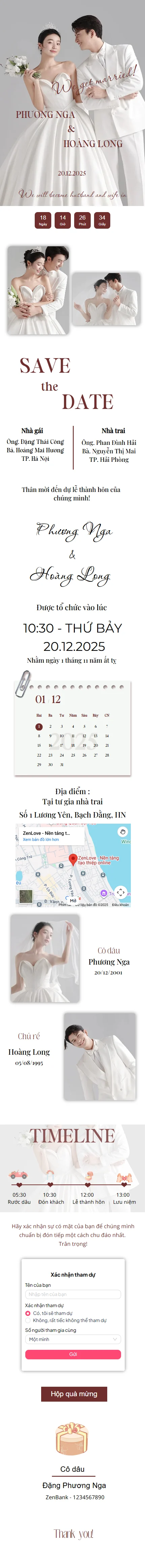 Thiệp cưới online miễn phí - Thiệp Cưới 11 Pre | Zenlove