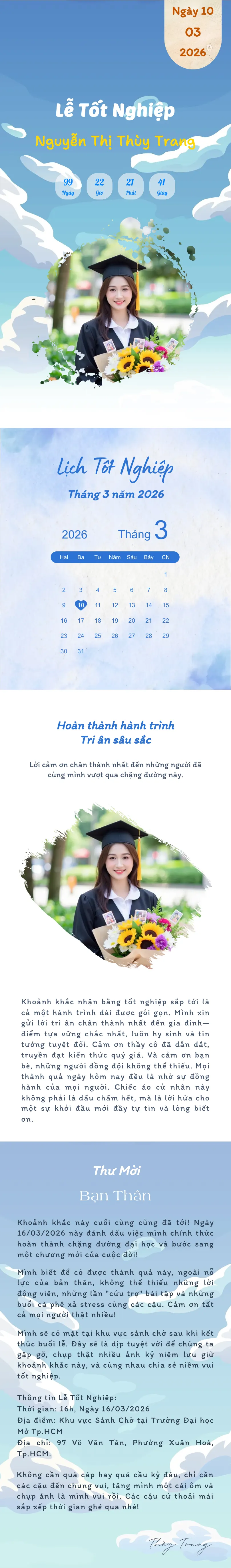 Thiệp cưới online miễn phí - Thiệp Tốt Nghiệp 01 Pre | Zenlove