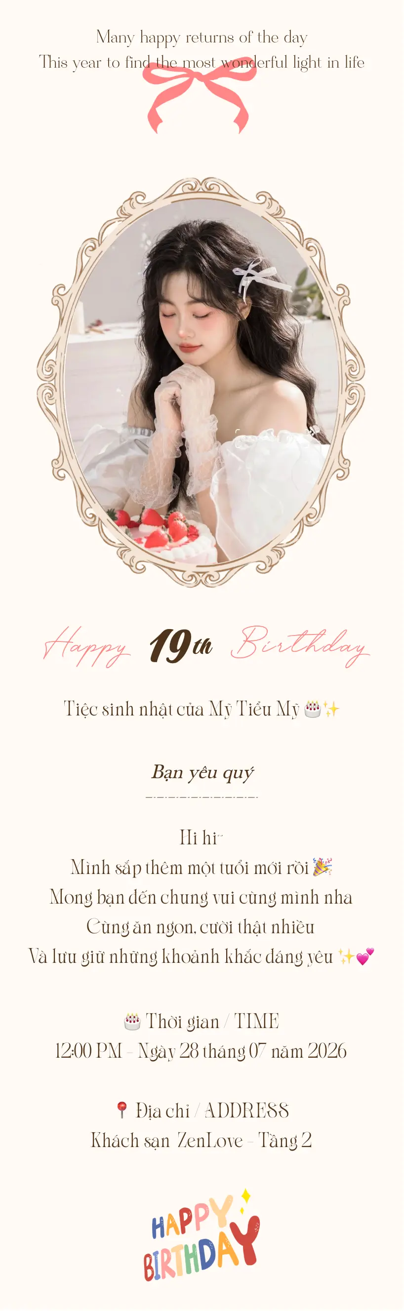 Thiệp cưới online miễn phí - Thiệp sinh nhật 03 | Zenlove