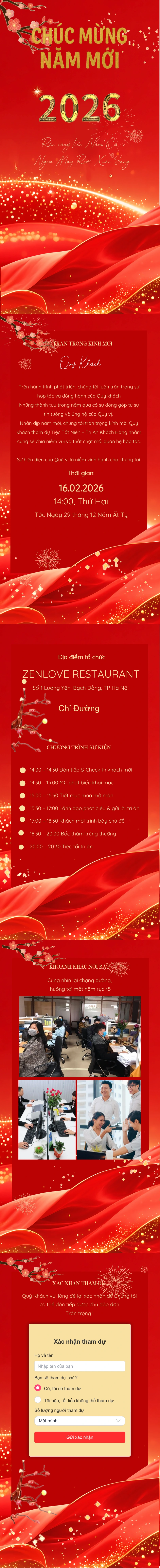 Thiệp cưới online miễn phí - Tiệc Tất Niên VIP | Zenlove
