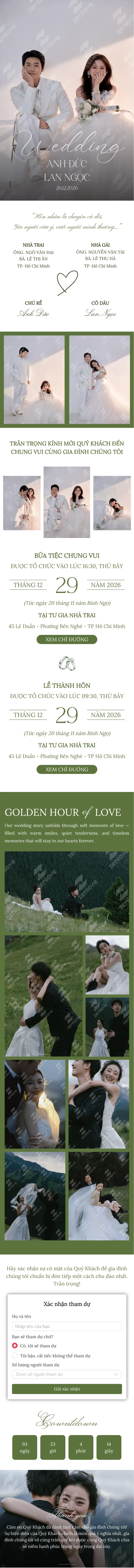 Mẫu thiệp Green Love