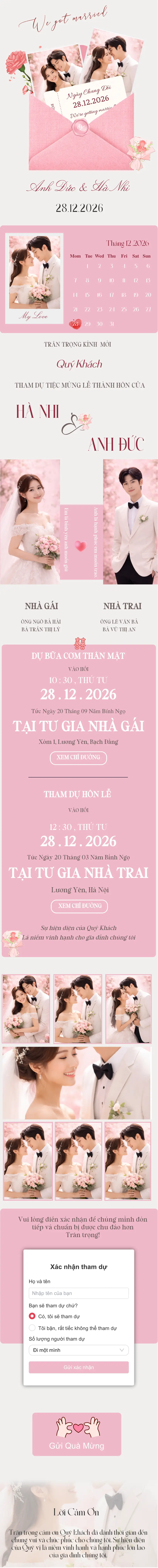Thiệp cưới online miễn phí - Thiệp Cưới 100 Basic | Zenlove