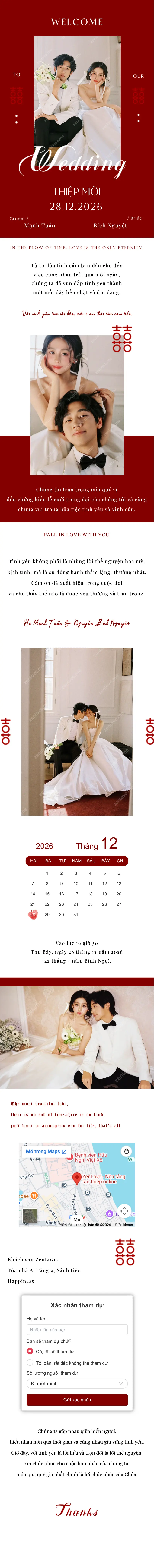 Thiệp cưới online miễn phí - Thiệp Cưới 113 Pre | Zenlove